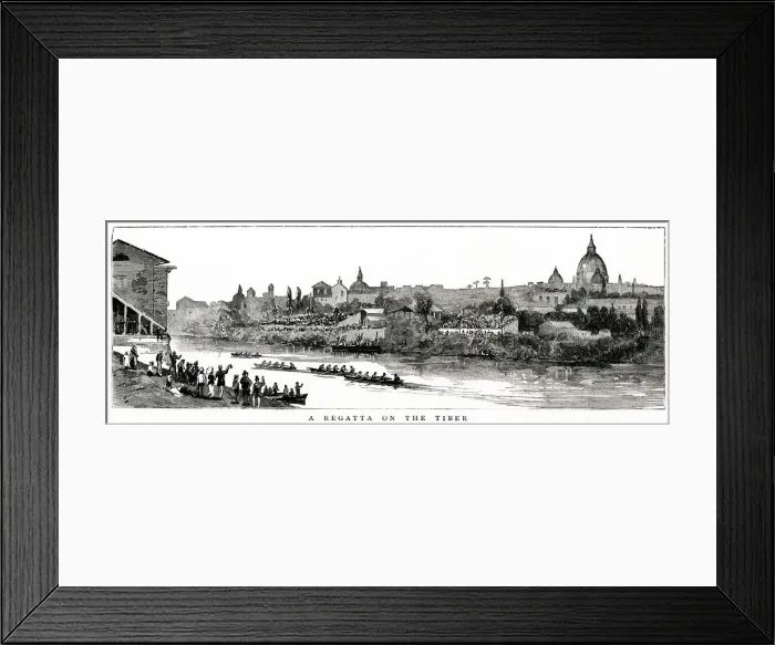 Framed Print : Regatta on the Tiber, Rome 1882 Framed Print : Regatta on the Tiber, Rome 1882
