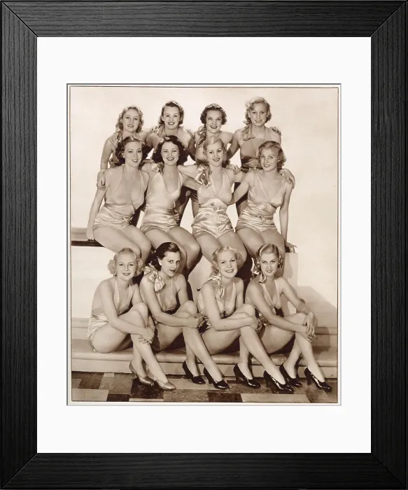 Framed Print : Twelve Hollywood Beauties from Clifford Whitley's revue Framed Print : Twelve Hollywood Beauties from Clifford Whitley's revue