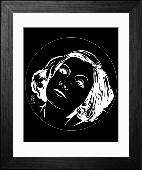 Framed Print : Greta Garbo, optical illusion illustration Framed Print : Greta Garbo, optical illusion illustration