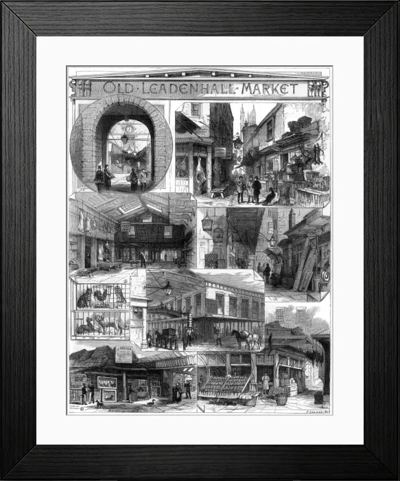 Framed Print : Old Leadenhall Market, London, c. 1880 Framed Print : Old Leadenhall Market, London, c. 1880