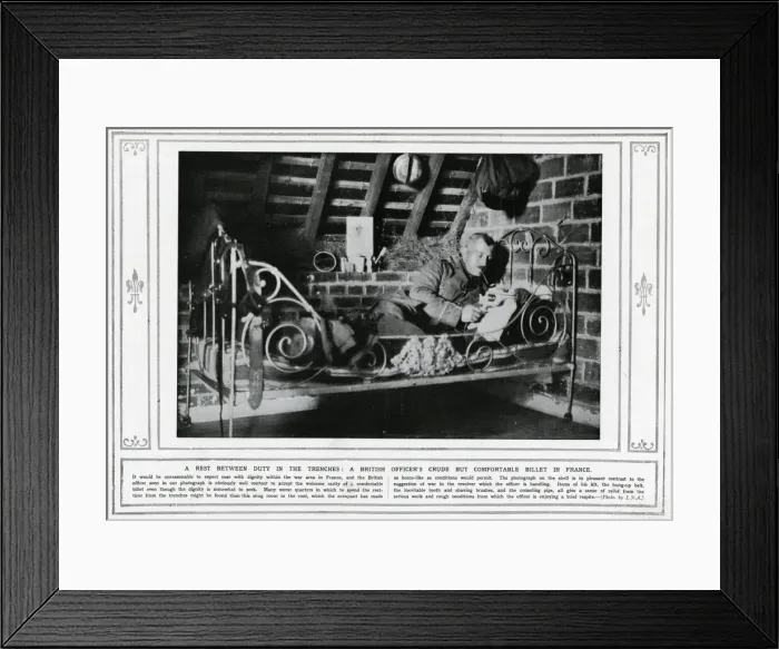 Framed Print : A rest between duty in the trenches Framed Print : A rest between duty in the trenches