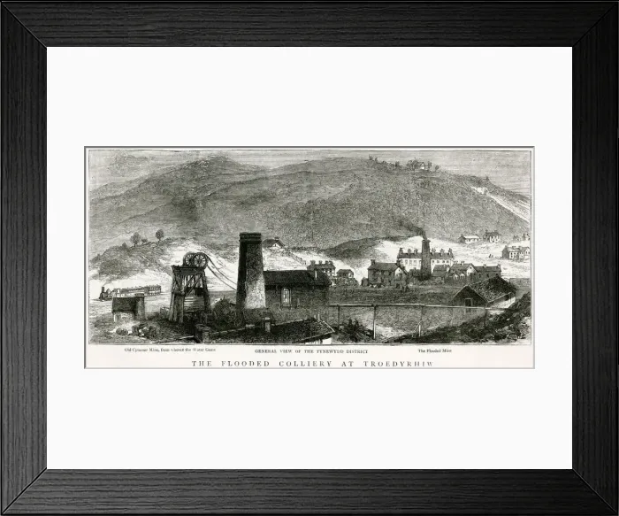 Framed Print : Disaster at Troedyrhiw colliery, Wales 1877 Framed Print : Disaster at Troedyrhiw colliery, Wales 1877