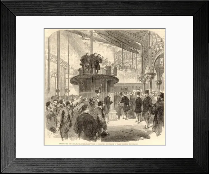 Framed Print : The Prince of Wales opening the Metropolitan Main Drainage W