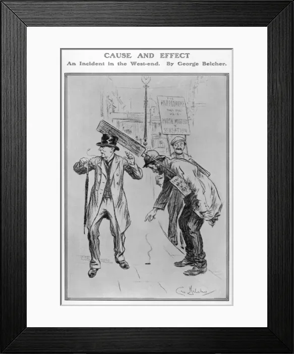Framed Print : Cause and Effect, London, 1908 Framed Print : Cause and Effect, London, 1908