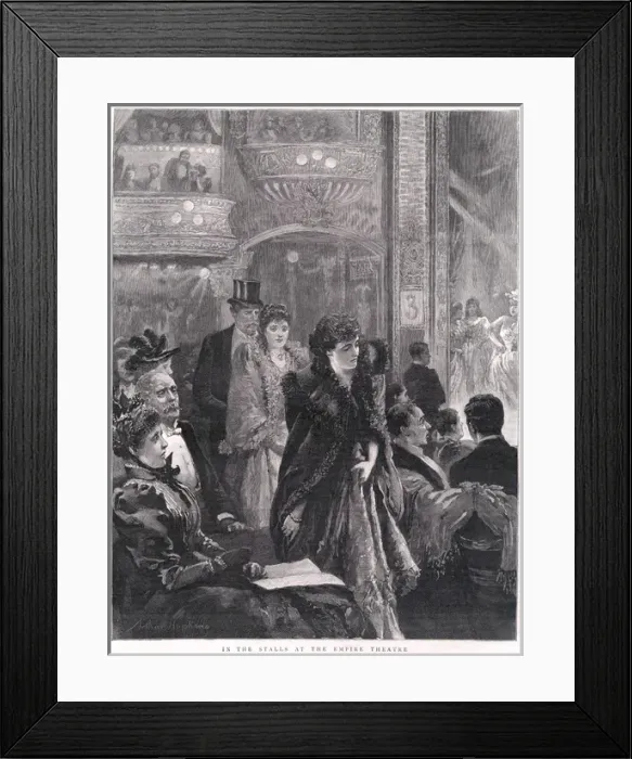 Framed Print : In the Stalls at the Empire Theatre, 1894 Framed Print : In the Stalls at the Empire Theatre, 1894