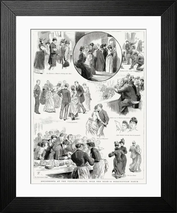 Framed Print : A number of scenes from a Subscription Dance held at the Peoples Palace Framed Print : A number of scenes from a Subscription Dance held at the Peoples Palace
