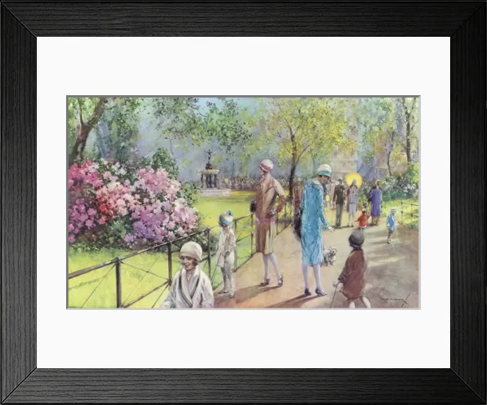 Framed Print : Rhododendron Time in Hyde Park, London, 1926 Framed Print : Rhododendron Time in Hyde Park, London, 1926