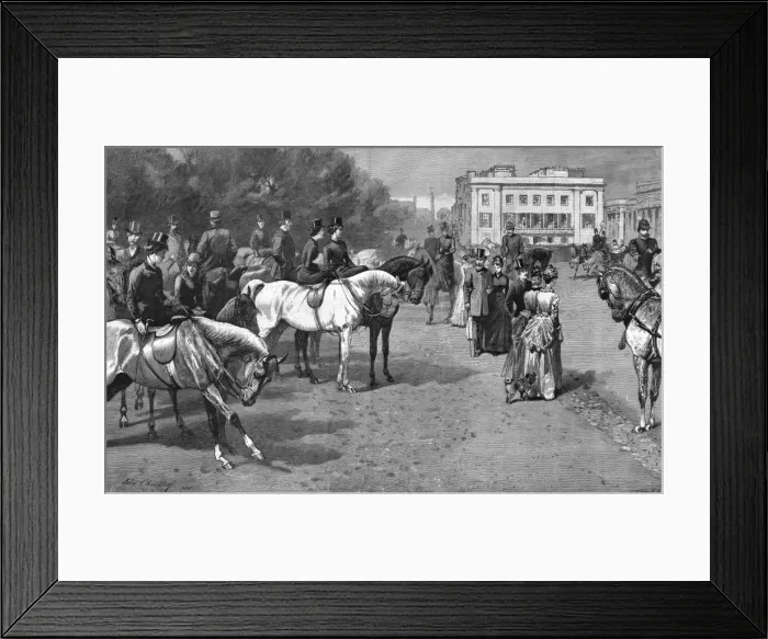 Framed Print : Rotten Row, Hyde Park, London, 1887 Framed Print : Rotten Row, Hyde Park, London, 1887