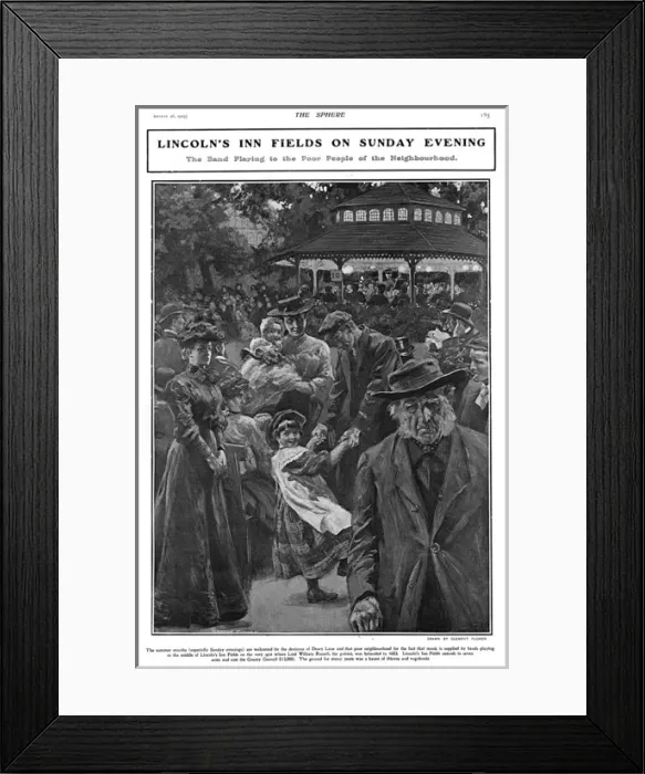 Framed Print : Lincolns Inn Fields, London, 1905 Framed Print : Lincolns Inn Fields, London, 1905
