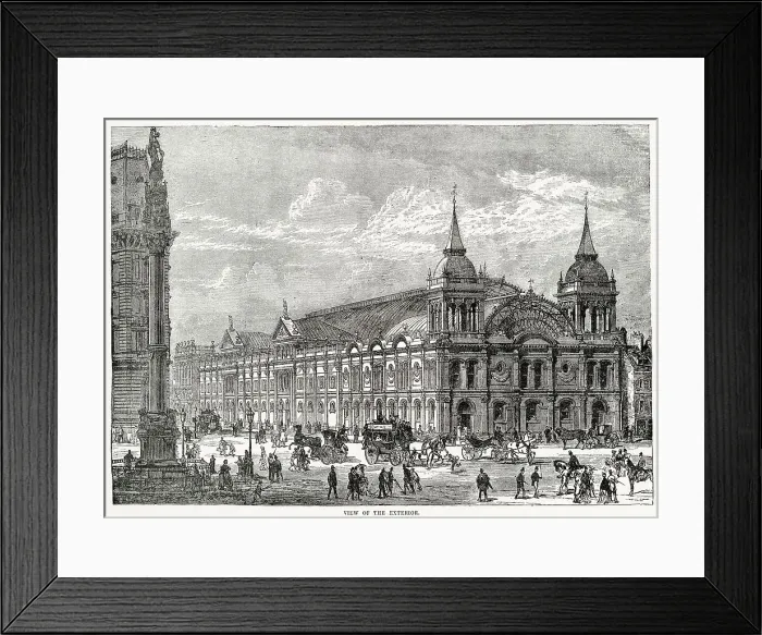 Framed Print : Exterior of the Royal Aquarium and Winter Garden in Westminster, London, a place for entertainment, performance and sport, opening on the 22nd January 1876. Date: 1875 Framed Print : Exterior of the Royal Aquarium and Winter Garden in Westminster, London, a place for entertainment, performance and sport, opening on the 22nd January 1876. Date: 1875
