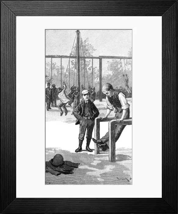Framed Print : Public Gymnasium on Primrose Hill, London, 1890 Framed Print : Public Gymnasium on Primrose Hill, London, 1890