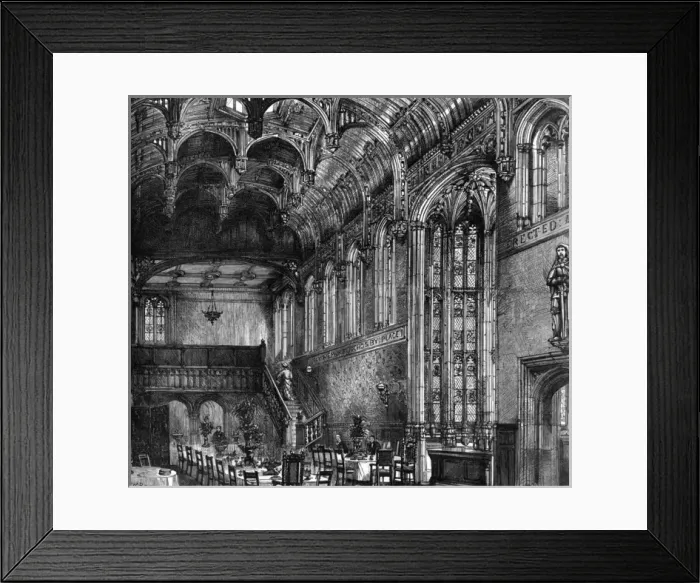 Framed Print : The Banqueting Hall, Crosby Hall, London, 1884 Framed Print : The Banqueting Hall, Crosby Hall, London, 1884