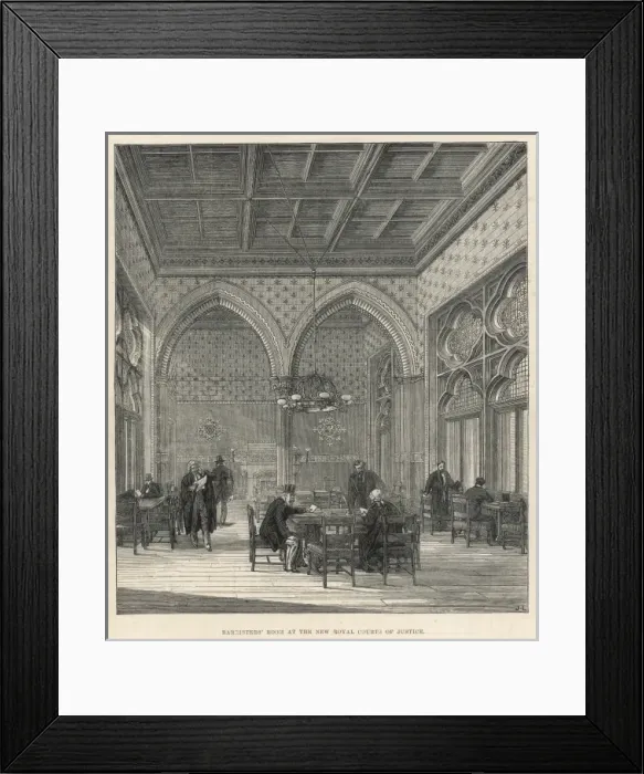 Framed Print : Barristers Room at the Royal Courts of Justice, London Framed Print : Barristers Room at the Royal Courts of Justice, London