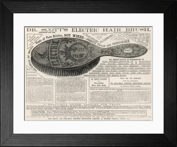 Framed Print : Dr. Scotts Electric Hair Brush Framed Print : Dr. Scotts Electric Hair Brush