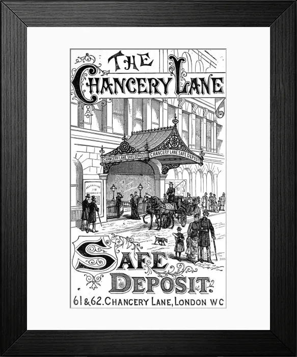 Framed Print : The Chancery Lane Safe Deposit, 1891