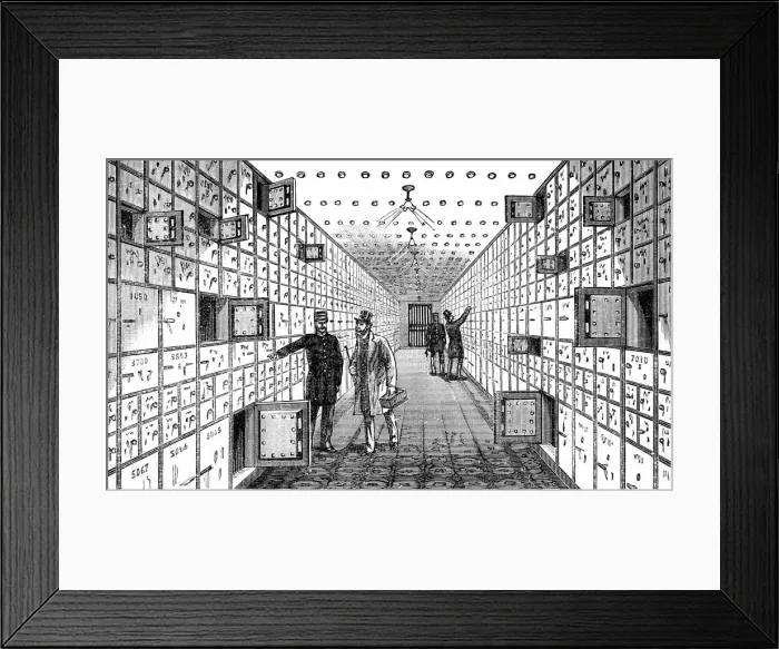 Framed Print : Stronghold at the Chancery Lane Safe Deposit, London, 1891 Framed Print : Stronghold at the Chancery Lane Safe Deposit, London, 1891