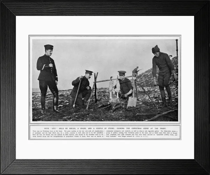 Framed Print : Cooking Christmas dinner at the Front Framed Print : Cooking Christmas dinner at the Front