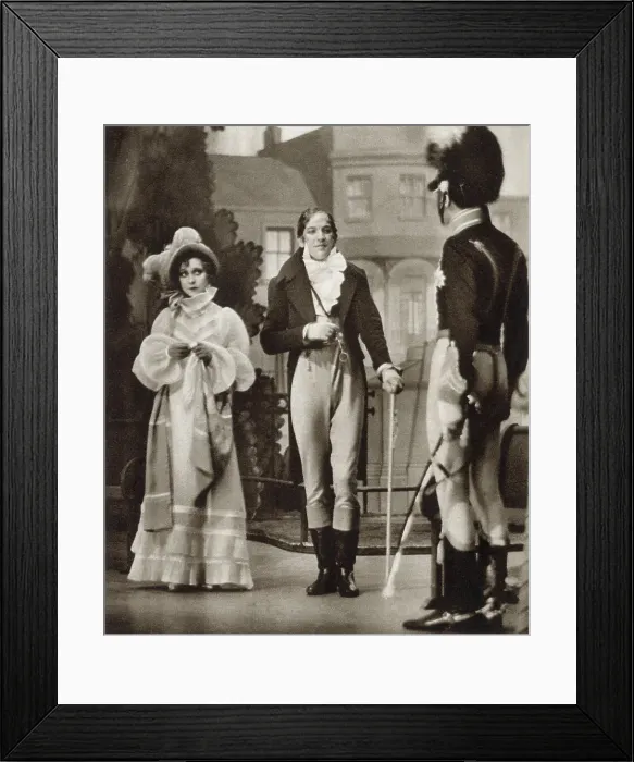 Framed Print : Yvonne Printemps, as Melanie de Tramond, and Noel Coward, as Duc de Chaussigny-Varennes, in the musical Conversation Piece, at His Majesty's Theatre, Brighton. Date: 1934 Framed Print : Yvonne Printemps, as Melanie de Tramond, and Noel Coward, as Duc de Chaussigny-Varennes, in the musical Conversation Piece, at His Majesty's Theatre, Brighton. Date: 1934