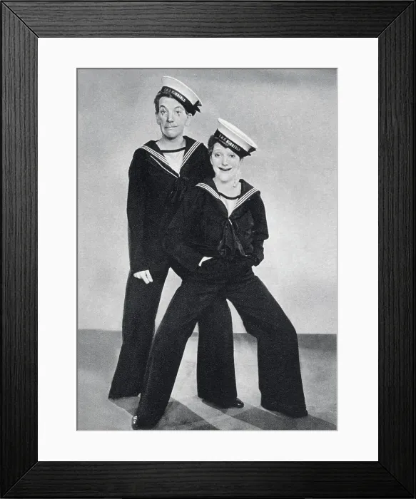 Framed Print : Noel Coward and Gertrude Lawrence in the play Has Anybody Seen our Ship?, part of the programme To-night at 8. 30, at the Phoenix Theatre, 1936. Date: 1936 Framed Print : Noel Coward and Gertrude Lawrence in the play Has Anybody Seen our Ship?, part of the programme To-night at 8. 30, at the Phoenix Theatre, 1936. Date: 1936