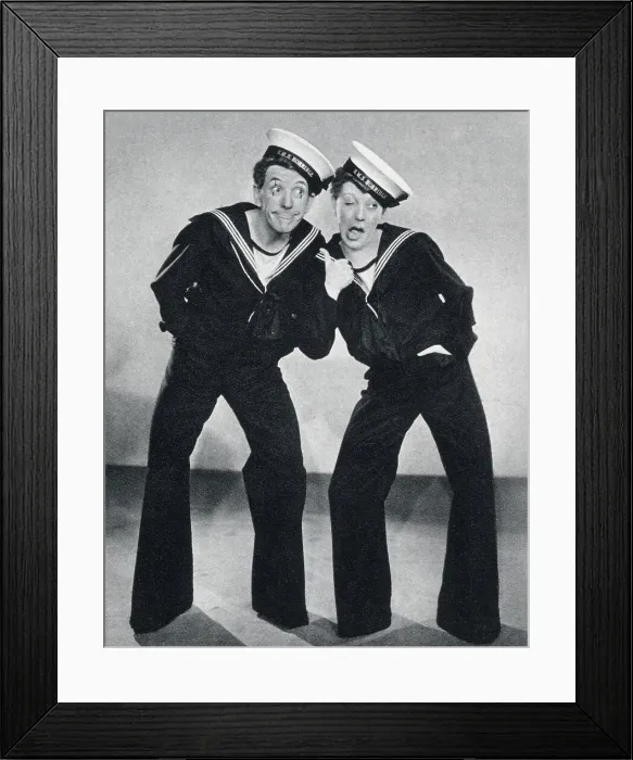Framed Print : Noel Coward and Gertrude Lawrence in the play Has Anybody Seen our Ship?, part of the programme To-night at 8. 30, at the Phoenix Theatre, 1936. Date: 19 / 02 / 1936 Framed Print : Noel Coward and Gertrude Lawrence in the play Has Anybody Seen our Ship?, part of the programme To-night at 8. 30, at the Phoenix Theatre, 1936. Date: 19 / 02 / 1936