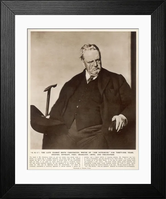 Framed Print : G. K. Chesterton (1874-1936) Framed Print : G. K. Chesterton (1874-1936)