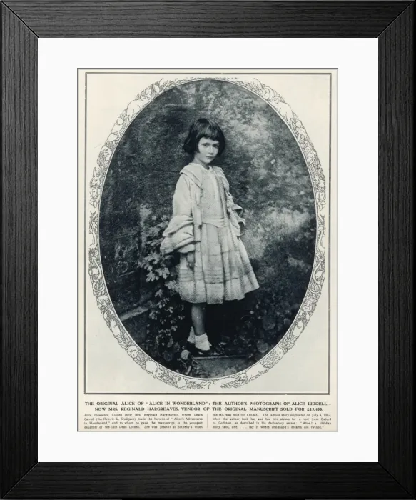 Framed Print : Lewis Carrolls photograph of Alice, c. 1862 Framed Print : Lewis Carrolls photograph of Alice, c. 1862