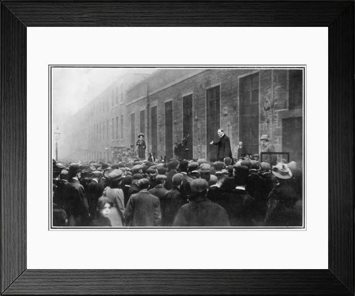 Framed Print : Mr Churchill rung down by a Suffragettes bell Framed Print : Mr Churchill rung down by a Suffragettes bell