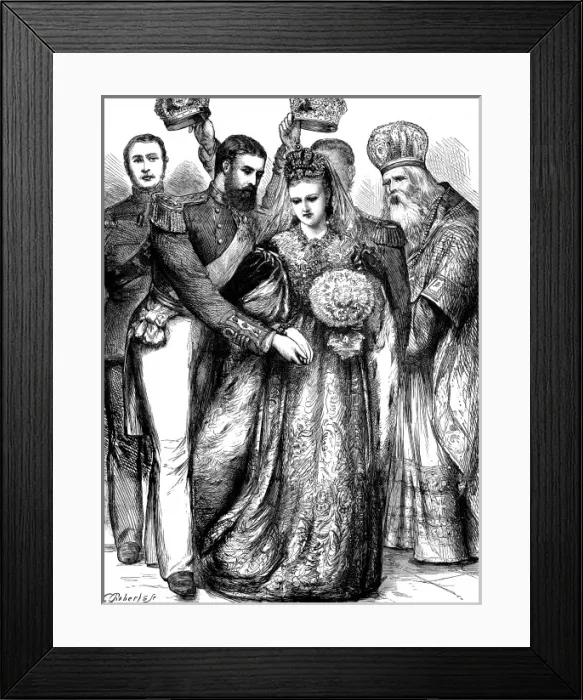 Framed Print : The wedding ceremony of the Duke of Edinburgh and the Grand