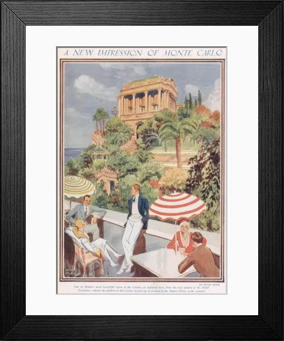 Framed Print : A New Impression Of Monte Carlo By Helen McKie Framed Print : A New Impression Of Monte Carlo By Helen McKie