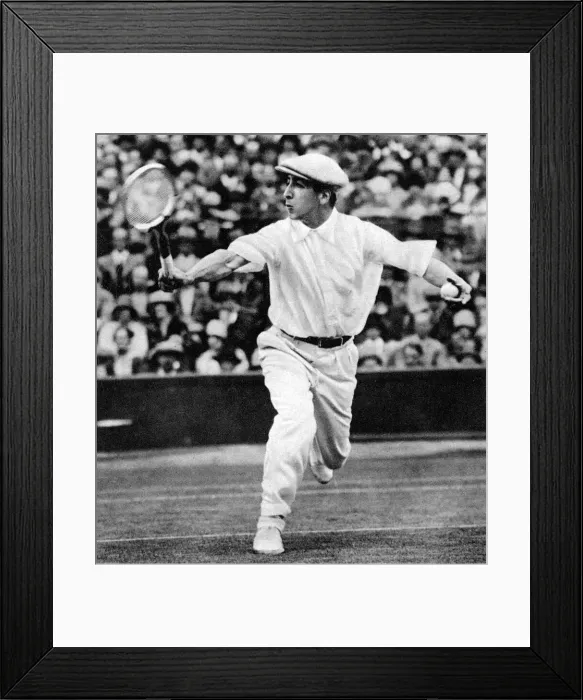 Framed Print : Rene Lacoste in play at Wimbledon Framed Print : Rene Lacoste in play at Wimbledon