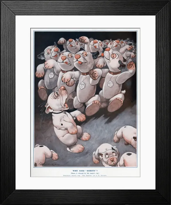 Framed Print : Who Said Robots? by George Studdy Framed Print : Who Said Robots? by George Studdy