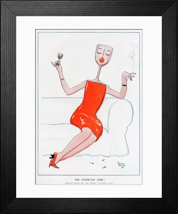 Framed Print : The Cocktail Girl! By Alfred Leete Framed Print : The Cocktail Girl! By Alfred Leete