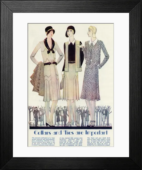 Framed Print : Collars and ties are important 1929
