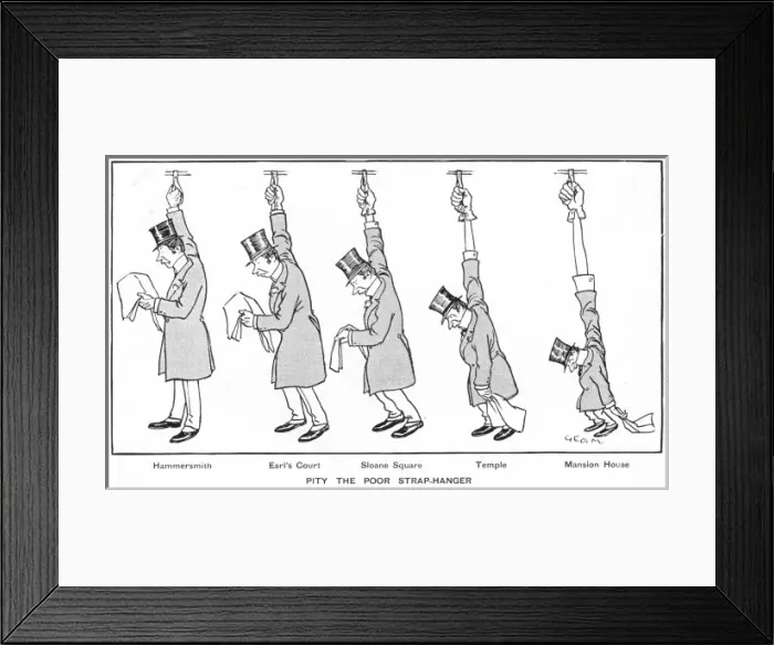 Framed Print : Pity the poor strap hanger Framed Print : Pity the poor strap hanger