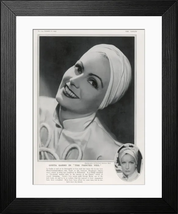 Framed Print : Greta Garbo (1905-1990)