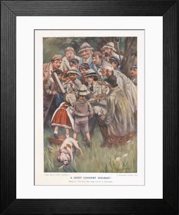 Framed Print : A Quiet Country Holiday! by H. C. Earnshaw