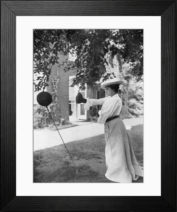 Framed Print : Miss Connie Ediss Punching The Ball Framed Print : Miss Connie Ediss Punching The Ball