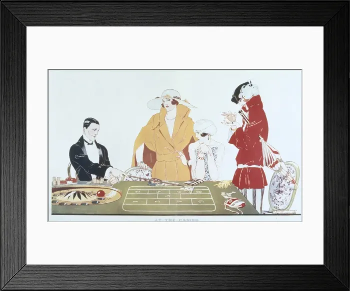 Framed Print : At The Casino by Rene Vincent Framed Print : At The Casino by Rene Vincent