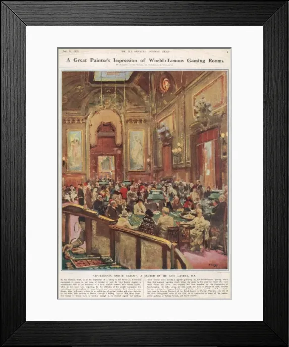 Framed Print : Afternoon, Monte Carlo: A Sketch By Sir John Lavery, R. A Framed Print : Afternoon, Monte Carlo: A Sketch By Sir John Lavery, R. A