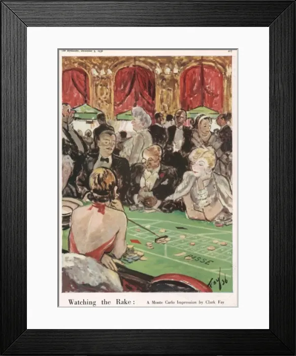 Framed Print : Watching The Rake. By Clark Fay Framed Print : Watching The Rake. By Clark Fay