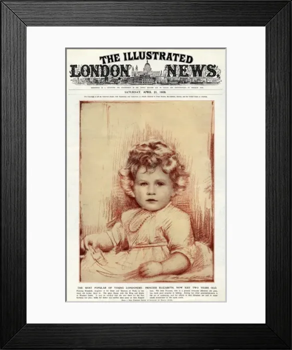 Framed Print : Princess Elizabeth of York on front cover of The Illustrated Framed Print : Princess Elizabeth of York on front cover of The Illustrated