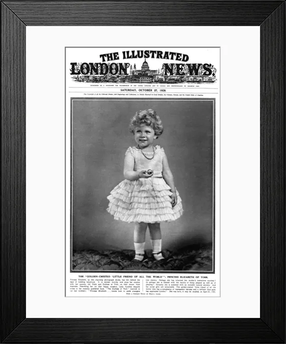Framed Print : ILN Front cover: Princess Elizabeth aged 2 years