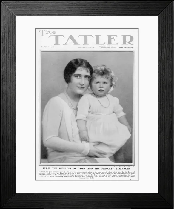 Framed Print : Tatler front cover: Duchess of York and Princess Elizabeth Framed Print : Tatler front cover: Duchess of York and Princess Elizabeth