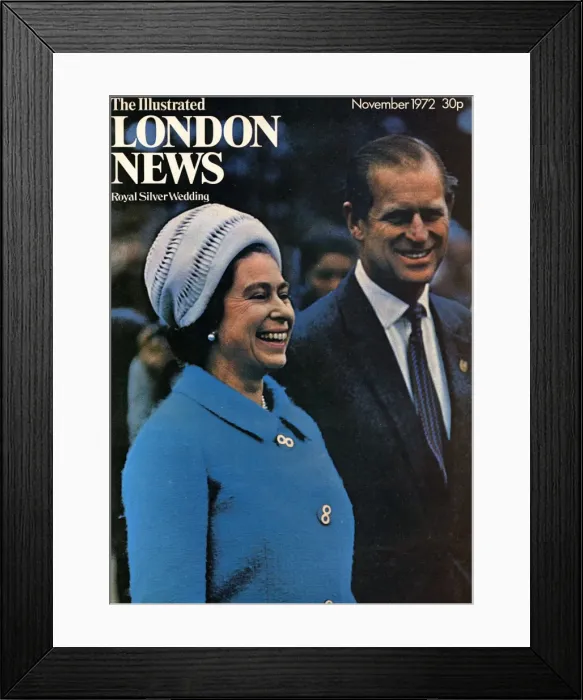 Framed Print : ILN front cover. Queen Elizabeth II and Prince Philip