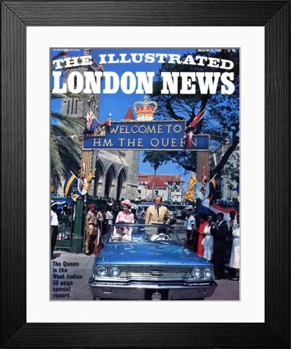 Framed Print : ILN front cover. Queen Elizabeth II in the West Indies Framed Print : ILN front cover. Queen Elizabeth II in the West Indies