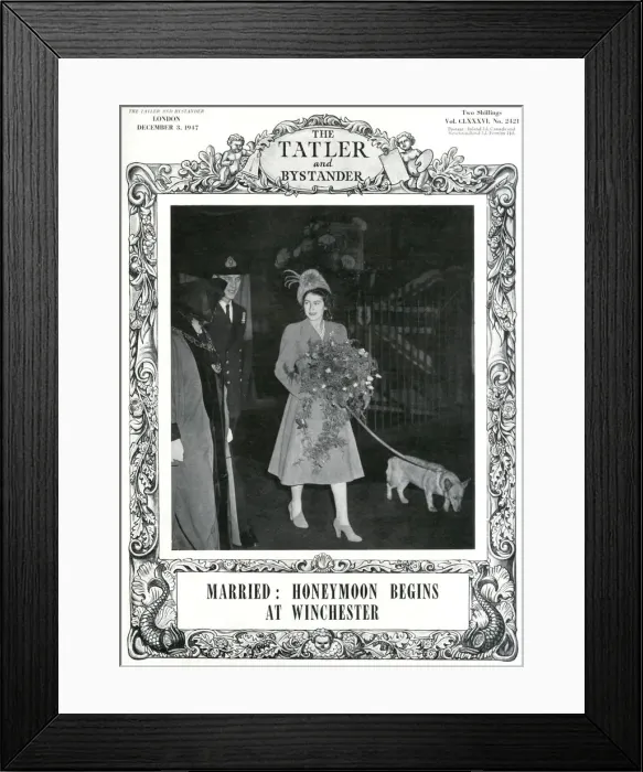 Framed Print : Royal Wedding 1947 - honeymoon begins Framed Print : Royal Wedding 1947 - honeymoon begins