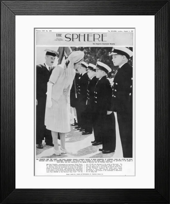 Framed Print : The Sphere Front Cover: Princess Elizabeth Framed Print : The Sphere Front Cover: Princess Elizabeth
