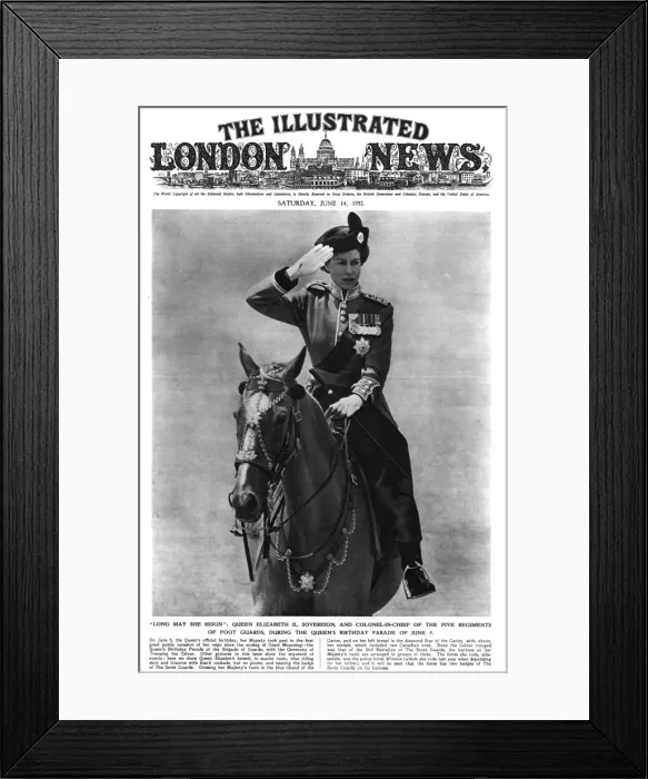 Framed Print : ILN front cover: Queen Elizabeth II Framed Print : ILN front cover: Queen Elizabeth II