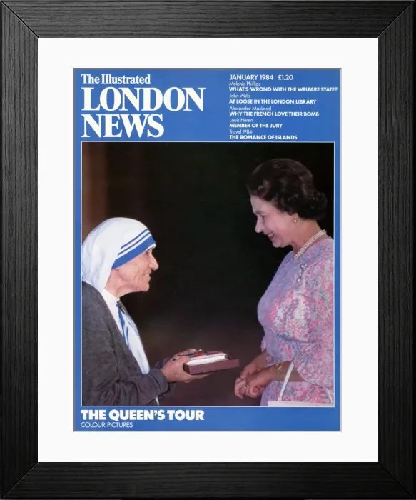 Framed Print : ILN front cover of the Queen and Mother Teresa Framed Print : ILN front cover of the Queen and Mother Teresa