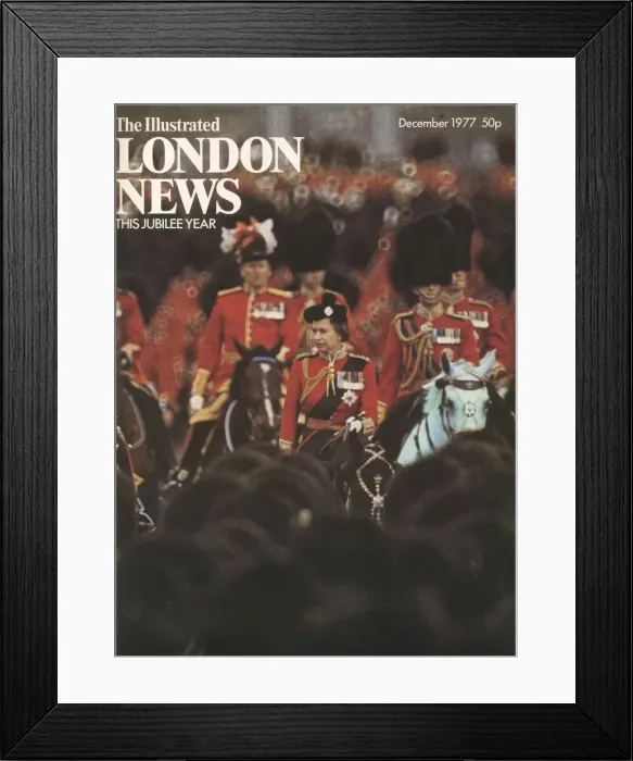 Framed Print : ILN front cover of Queen Elizabeth IIs silver jubilee